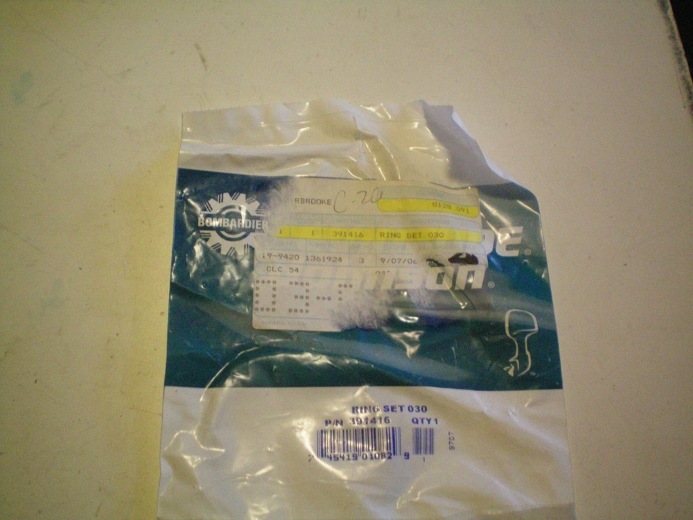 EVINRUDE/JOHNSON #391416 PISTON RING SET,  FREE FREIGHT