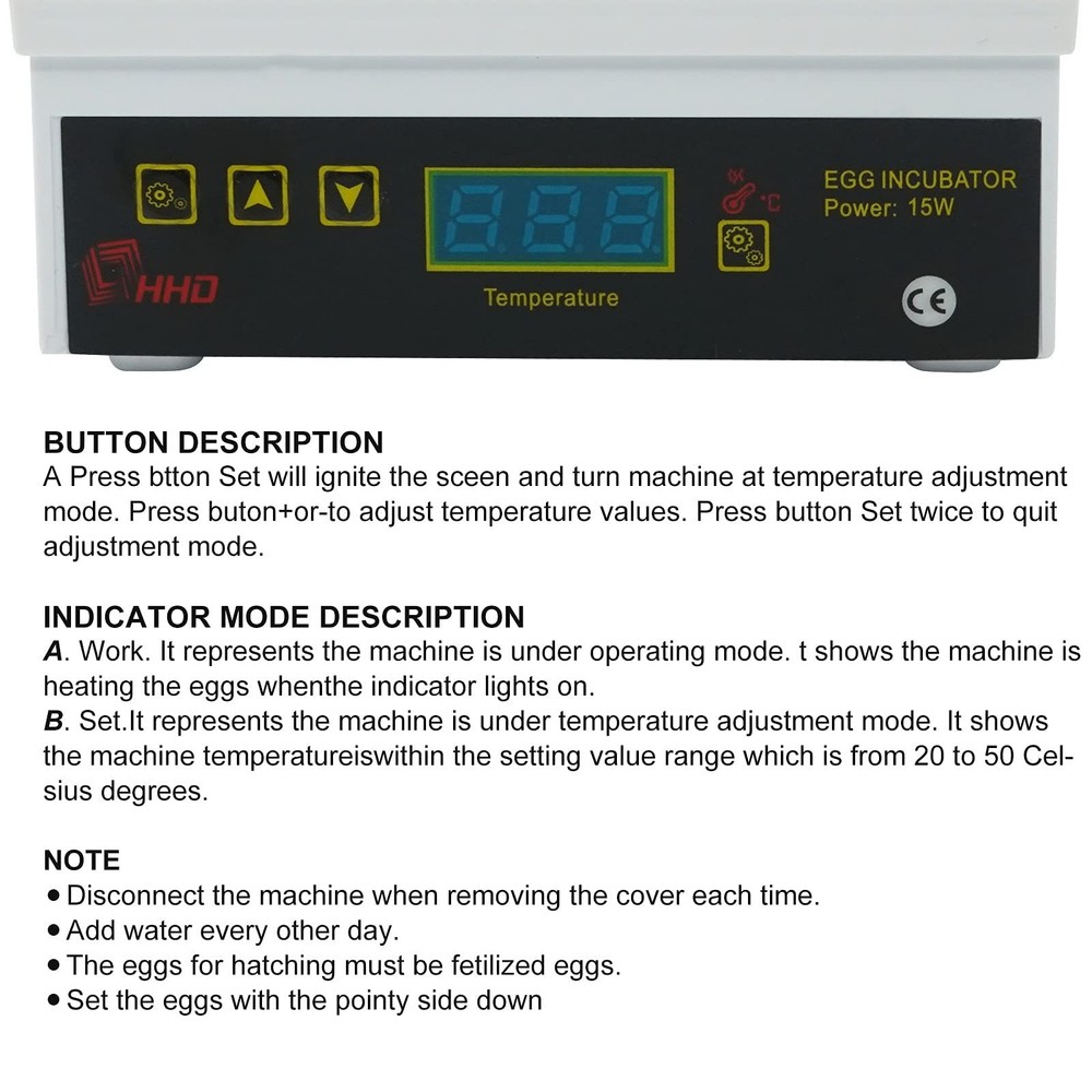 4 Egg Incubator, Incubators for Hatching Eggs, Mini House with Automatic...