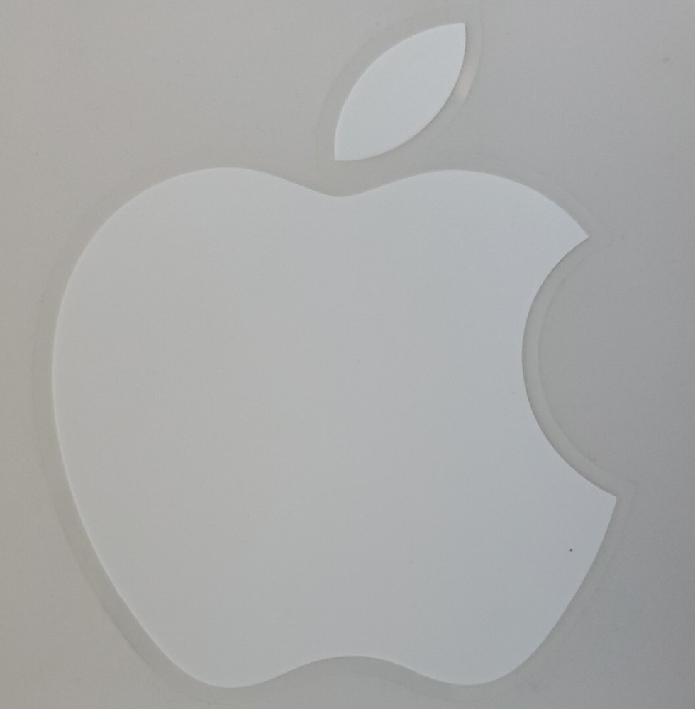 Apple Computer White Logo Decal Sheet with the Copyright Symbol. 2 sheets.