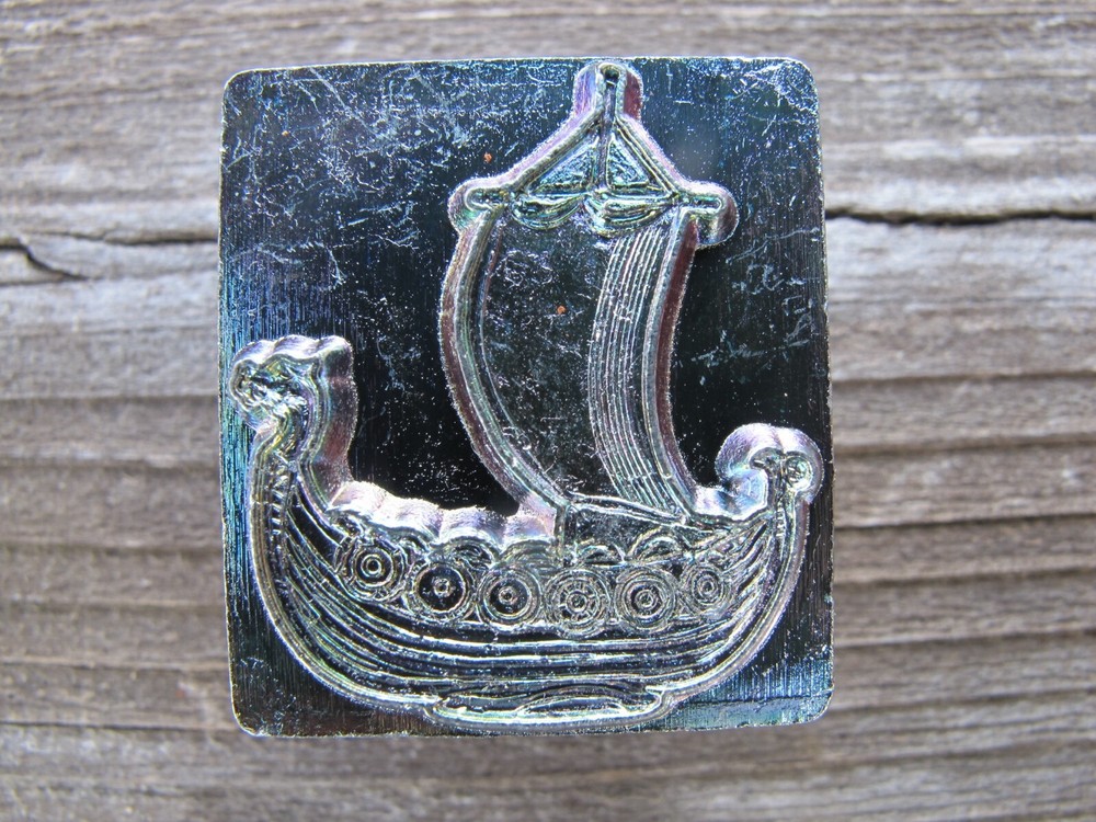 Viking War Ship Long Boat 1" Leather Stamp Tool