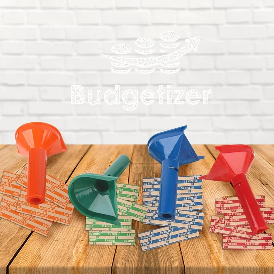 Coin Storage & Sorter Tubes 4 Color – Coded Counters 4 + 20