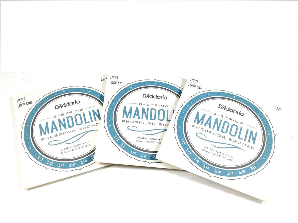 D'Addario Mandolin Strings 3 Sets EJ73 Light .010-.038