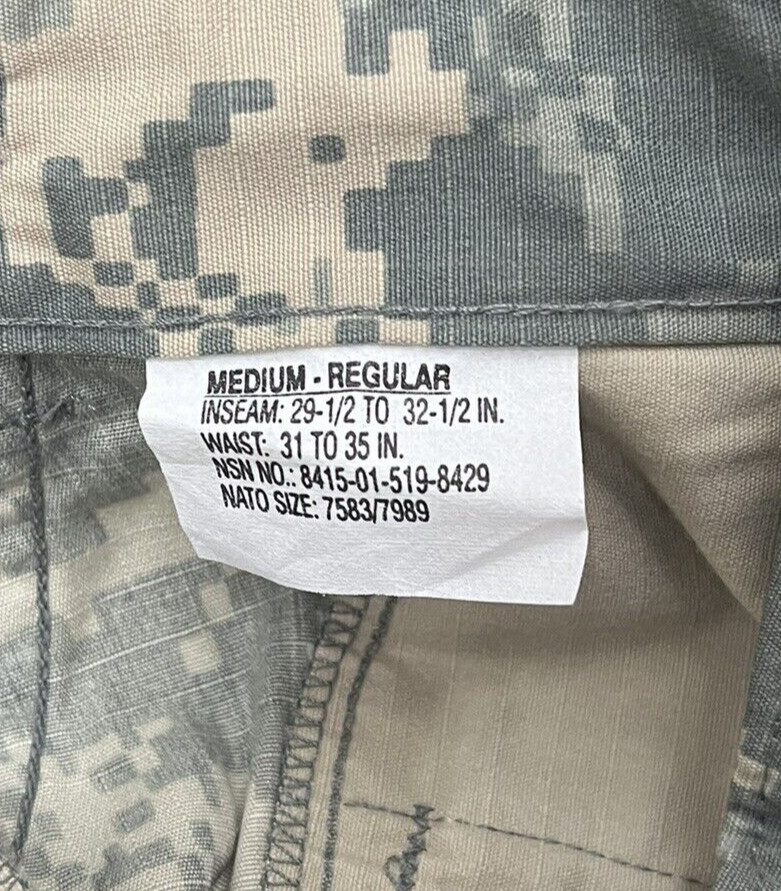 NEW ACU combat trousers MEDIUM REGULAR