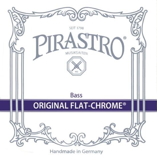 Pirastro Original Flat Chrome Bass E String 3/4 Chrome Wound