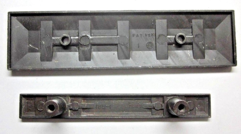 Amerock 185 Hammered Japanned Bronze Drawer Pull Handle Backplate 3" Centers MCM