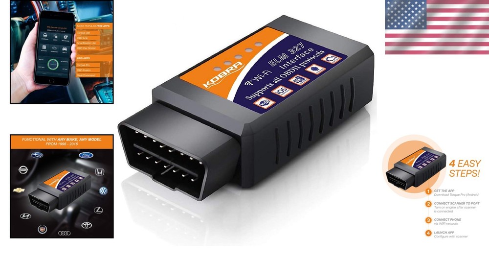 KOBRA OBD2 Scanner: Diagnose 3000 Codes & Clear Check Engine Light - Risk-Free!