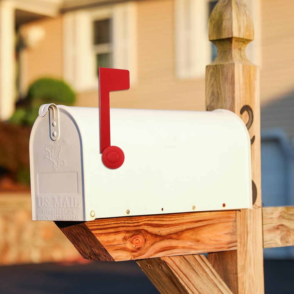 Mailbox Flag Replacement, Red Flag for Mailbox Metal Mail Box Flags Replaceme...