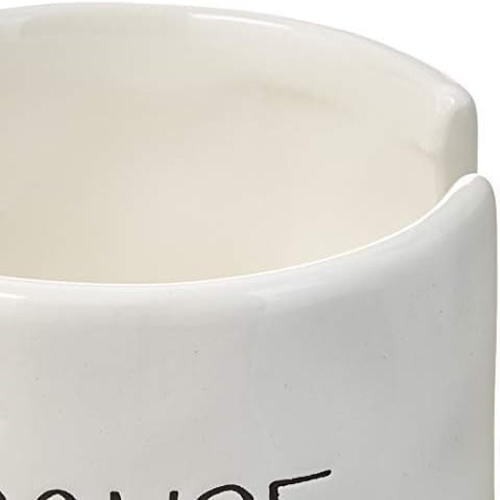 MUD PIE CERAMIC BISTRO SPONGE CADDY HOLDER OFF WHITE