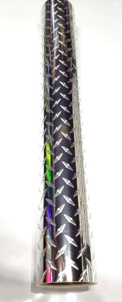 Silver Diamond Plate Sign Plotter Cutter Vinyl Roll