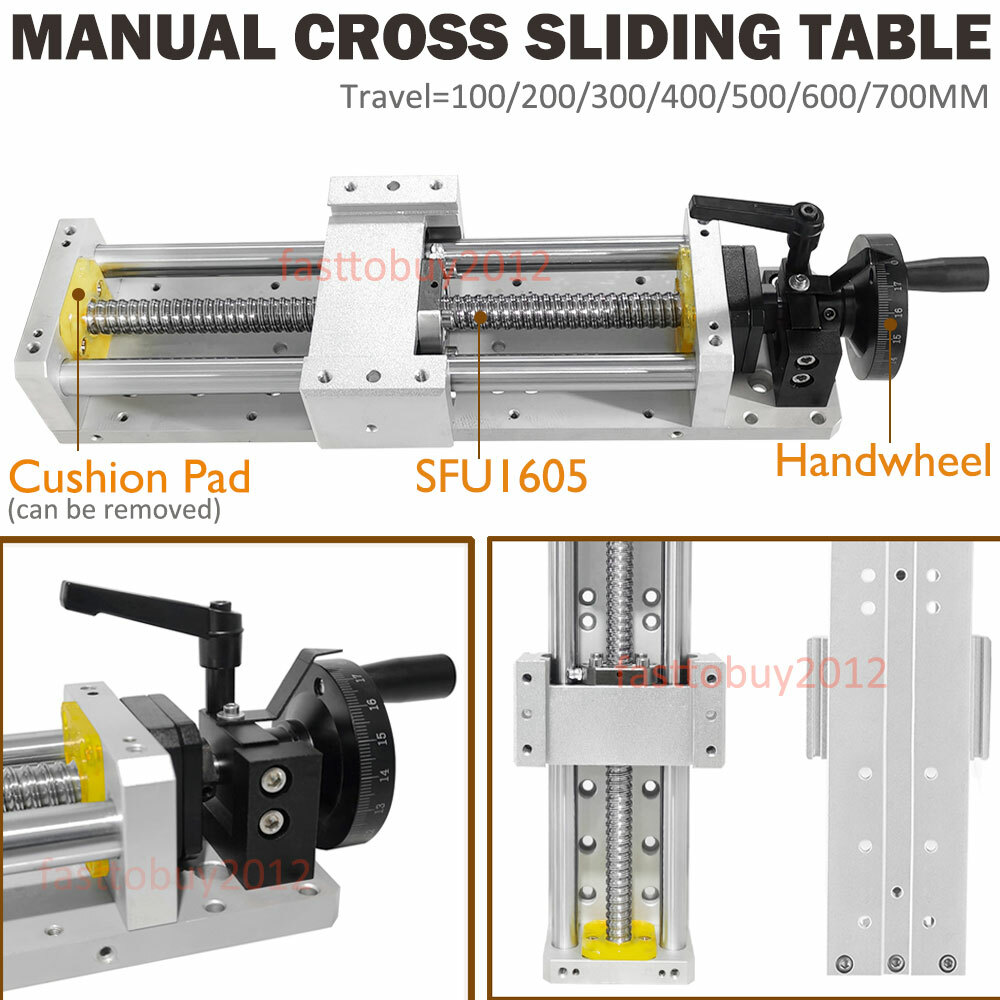 500mm Linear Actuator Motion Cross Sliding Module Table Handwheel Milling CNC