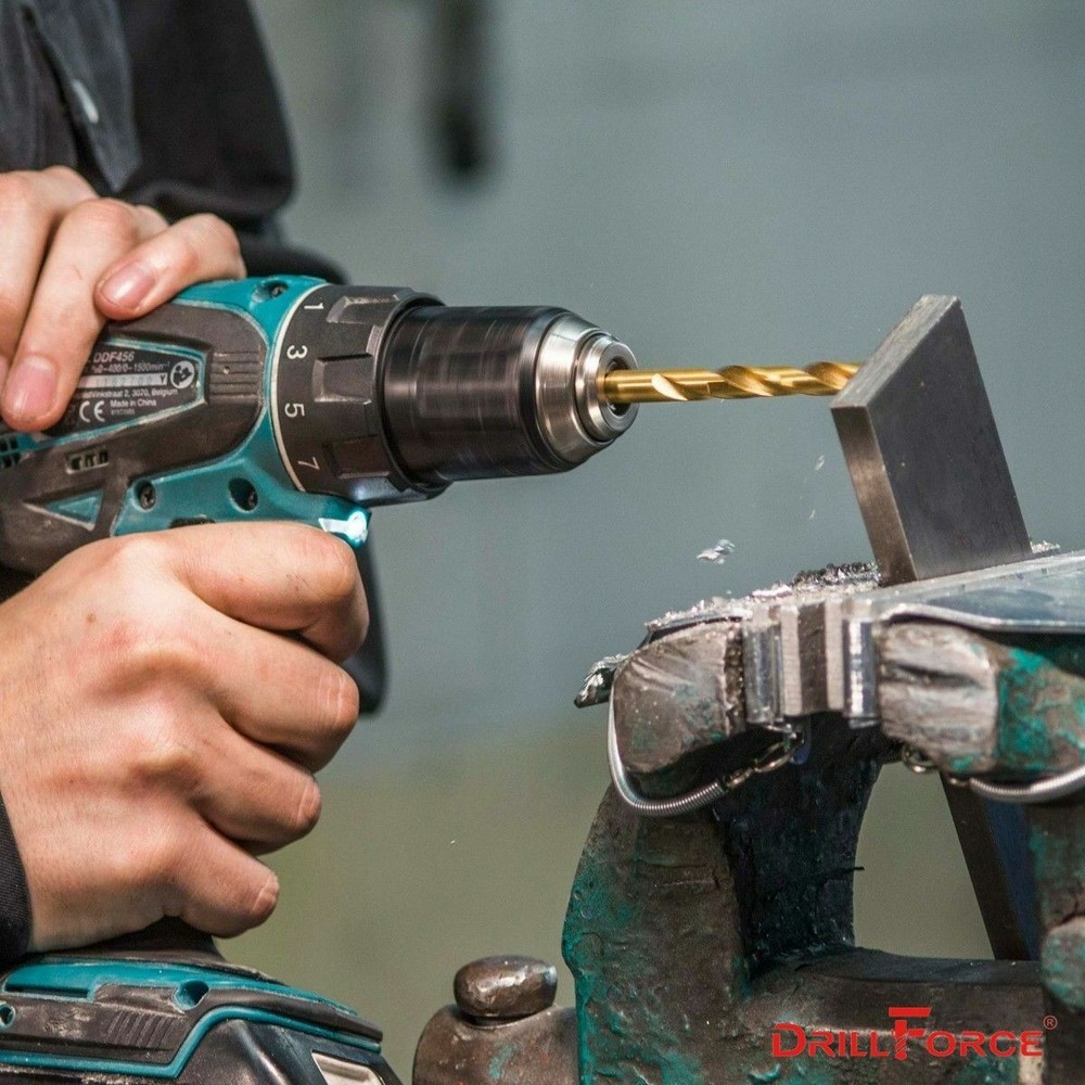 Drillforce 99PCS Drill Bit Set 1/16"-3/8" HSS Titanium Multi Bits Metal Tools