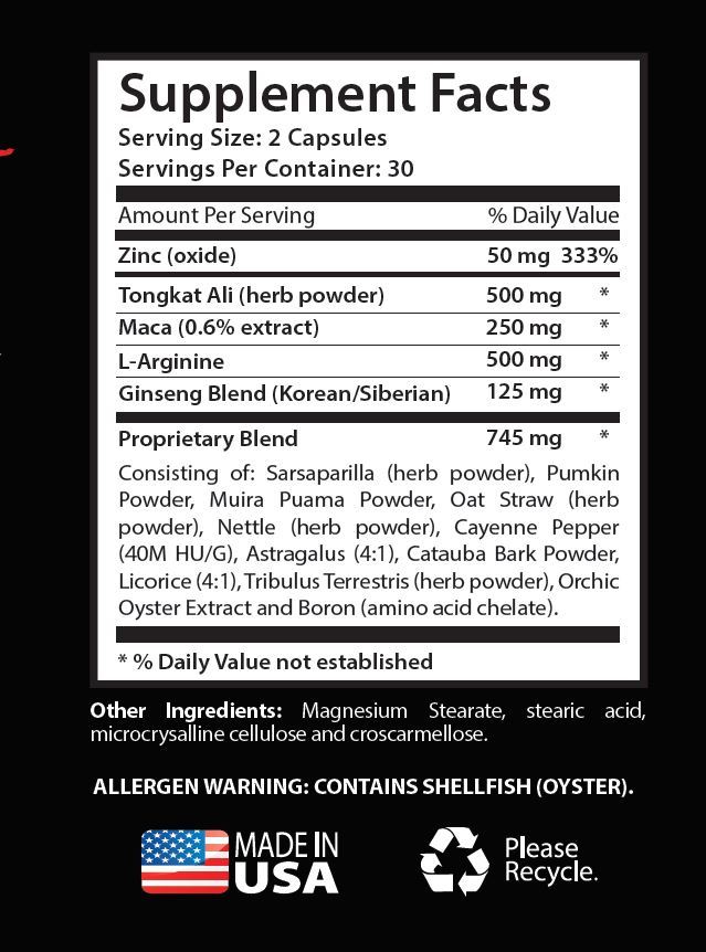 Herbal Performance Support – UNLEASH YOUR WOLF – Ginseng Root 1Bot 60Caps