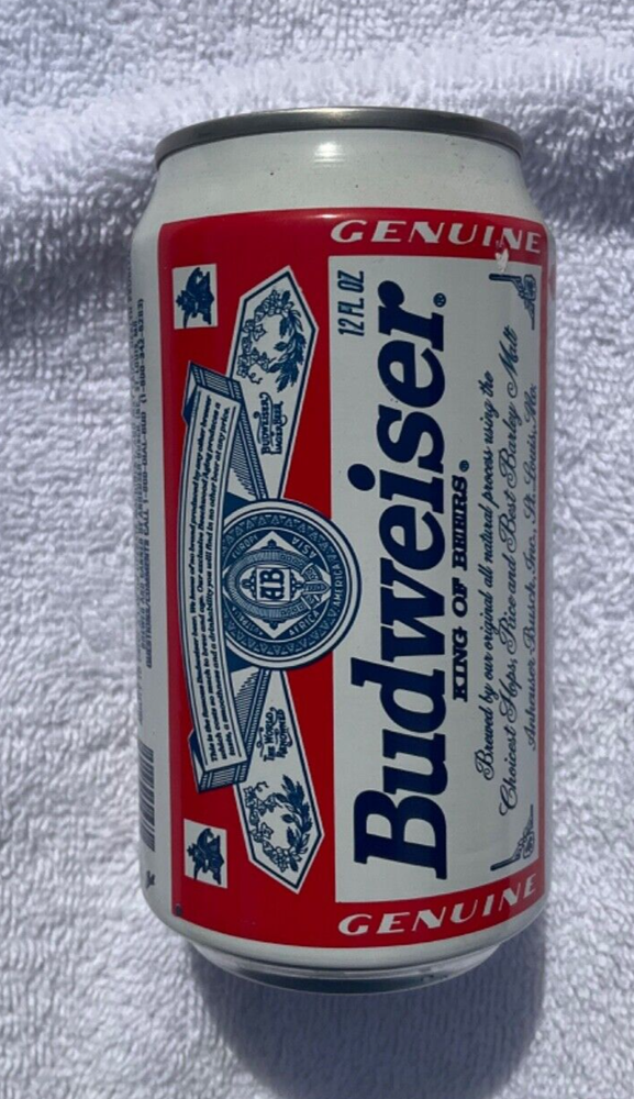Budweiser 12 oz Error Beer Can