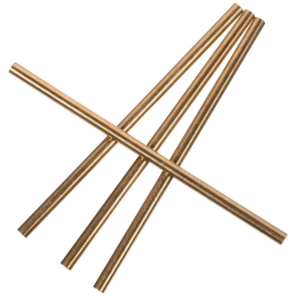 4 Pcs Handle Rivet Solid Brass Round Rods Lathe Bar for DIY Knives