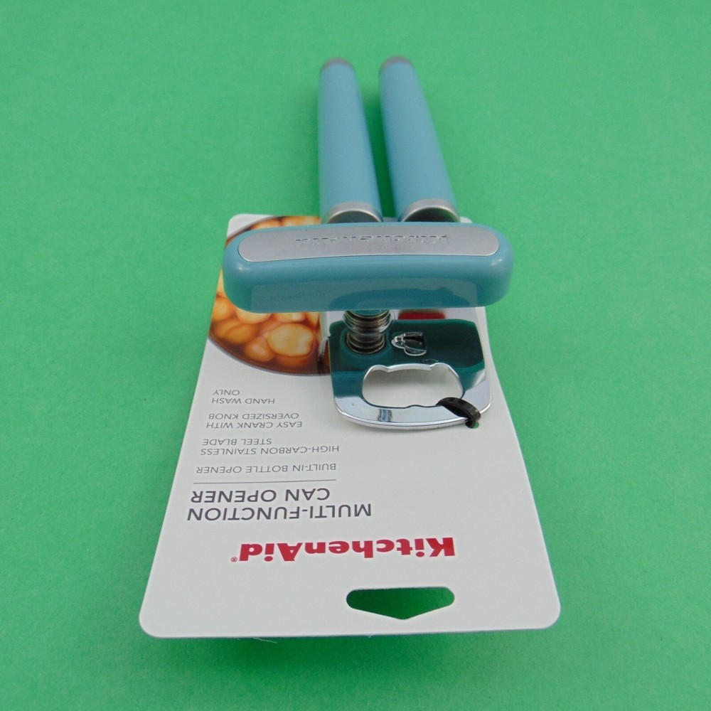 KitchenAid Multi-Function Can Opener w/ Bottle Opener w/ Ergonomic Handle Aqua