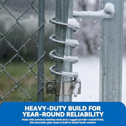 Automatic Chain Link Self Closing gate Closer. Adjustable Closing Tension, for