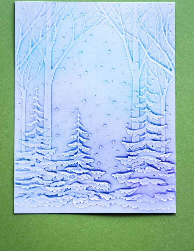 Memory Box 3D Embossing Folder 4.5"X5.75" Snowy Forest