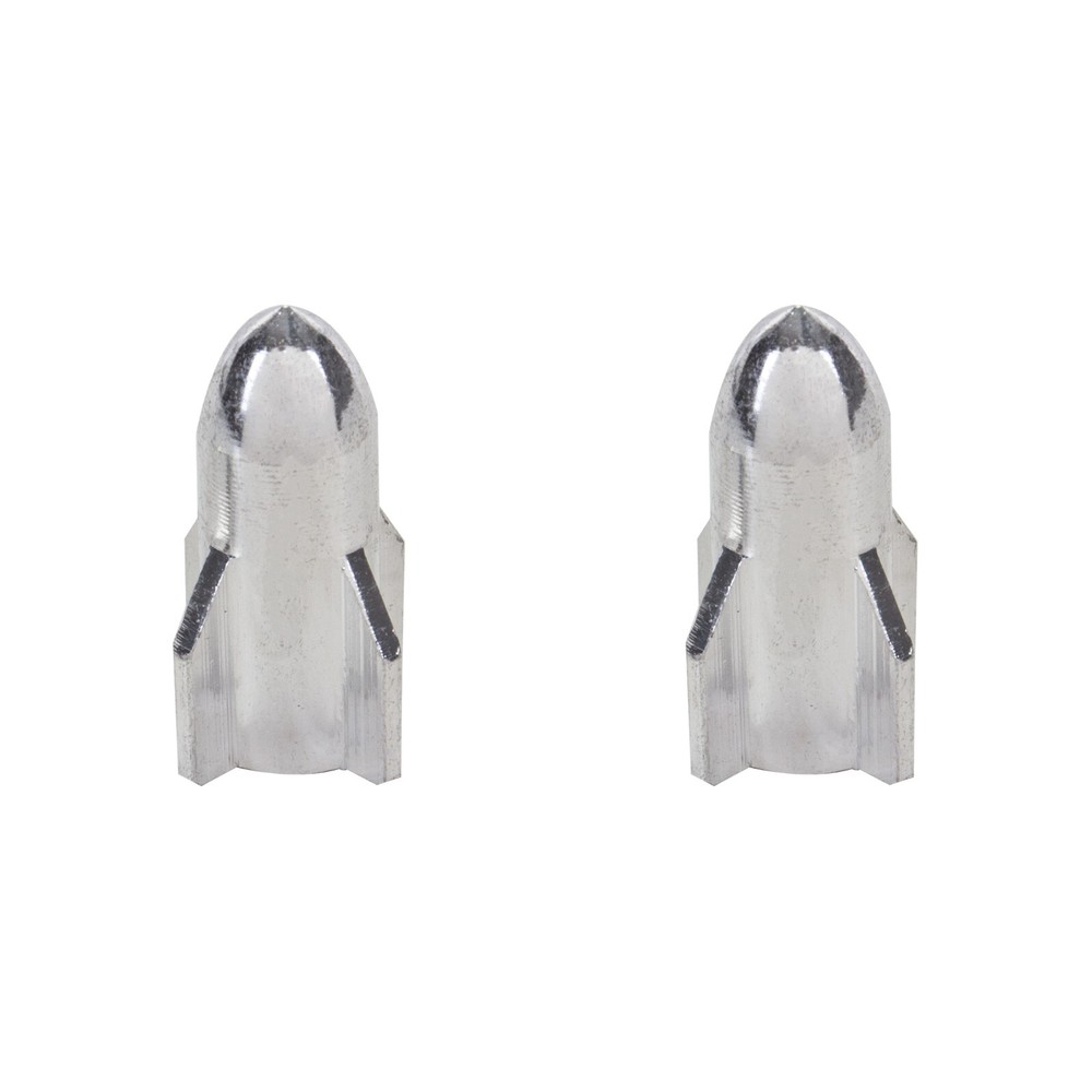 Valve Caps Sunlite Rocket Top Short SV Silver