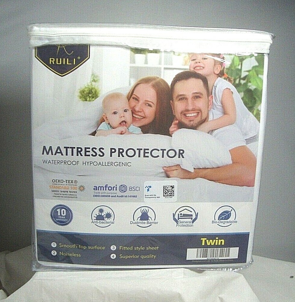 Ruili Twin Size 100% Waterproof Mattress Protector