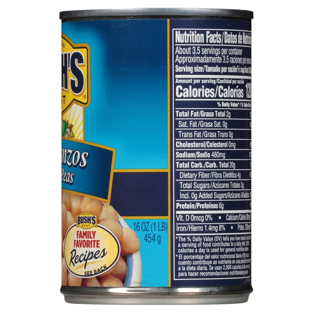 Bush's Best Chickpeas Garbanzos 16 oz