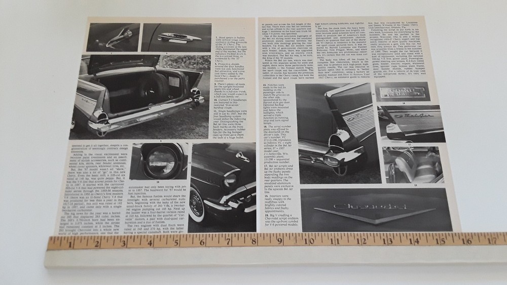 1957 CHEVROLET BEL AIR ORIGINAL 1991 ARTICLE