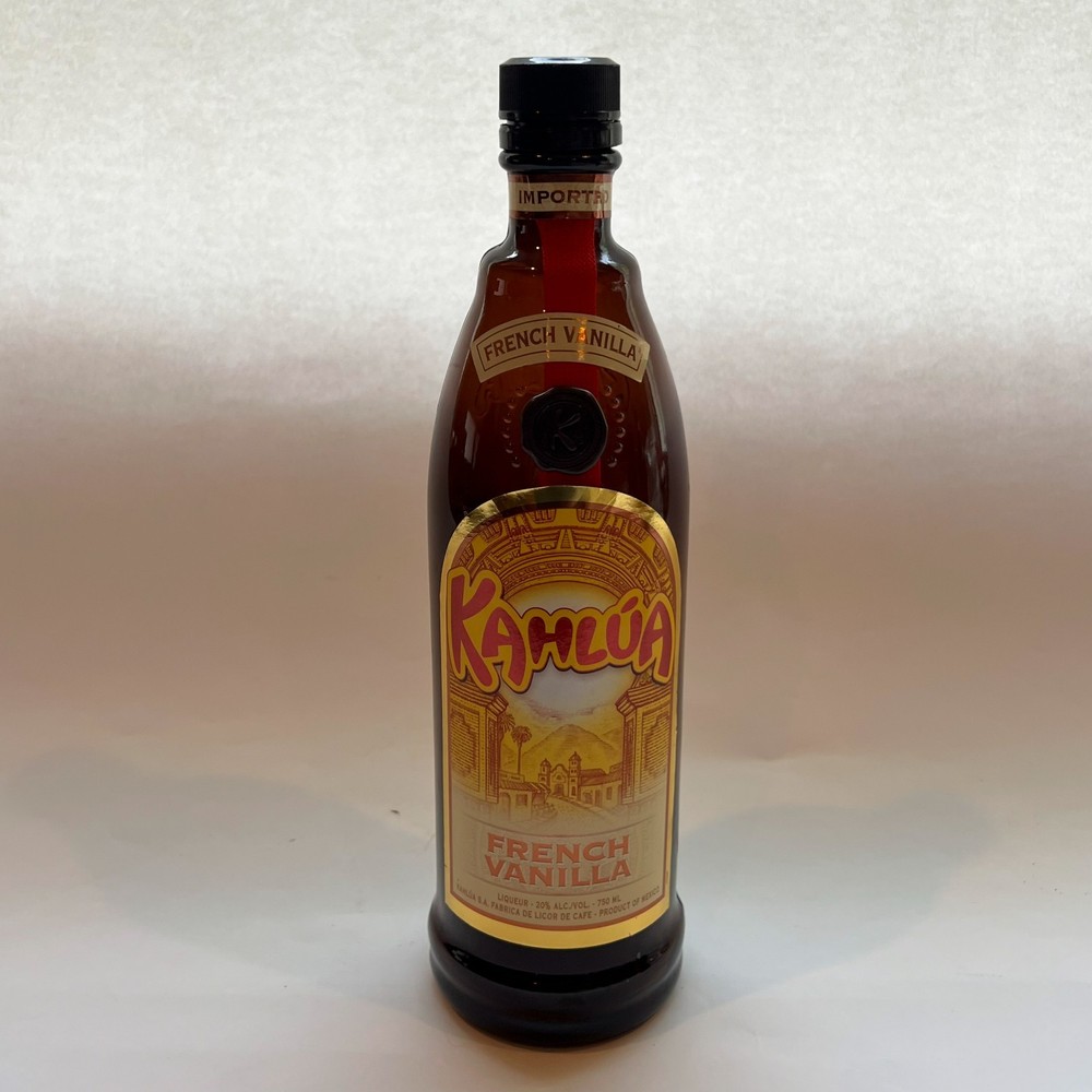 750ml Kahlua French Vanilla Liqueur Bottle, Empty for Collecting, Projects
