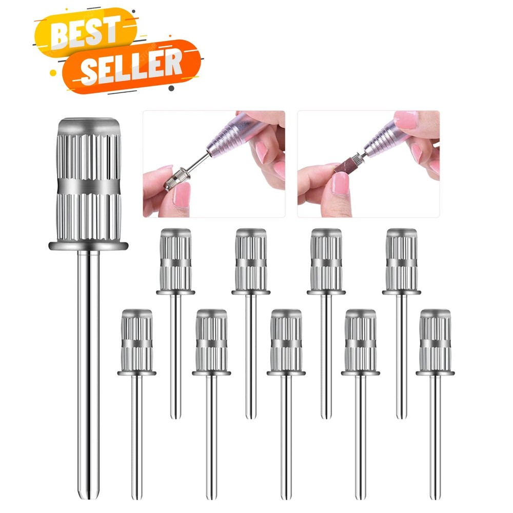 10pcs 3/32 Inch Replacement Nail Drill Heads – Durable & Versatile Nail Tools
