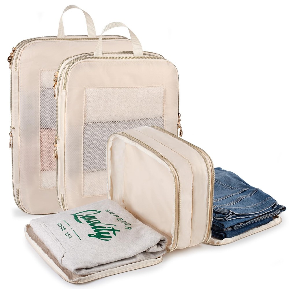 Expandable Double-Sided Compression Packing Cube，3 Set Lightweight Double Dec...