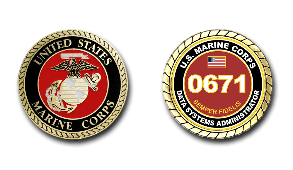 0671 Data Systems Administrator US Marine Corps MOS Coin