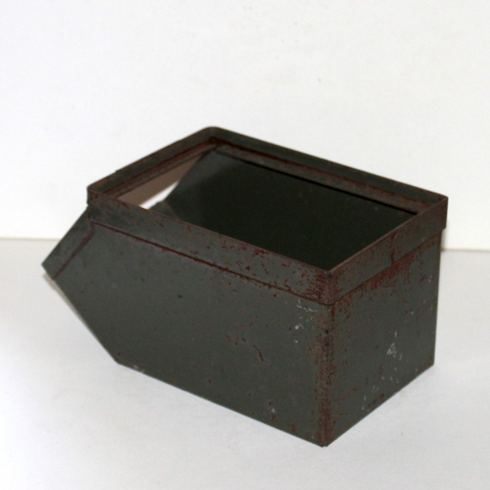 Vintage Stackbin No 0 stackable hardware organizer industrial Pawtucket green