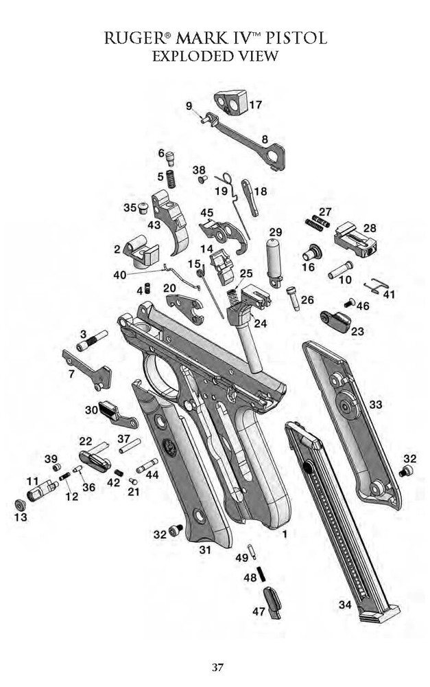 Ruger Mark 4 Instruction Owners Manual