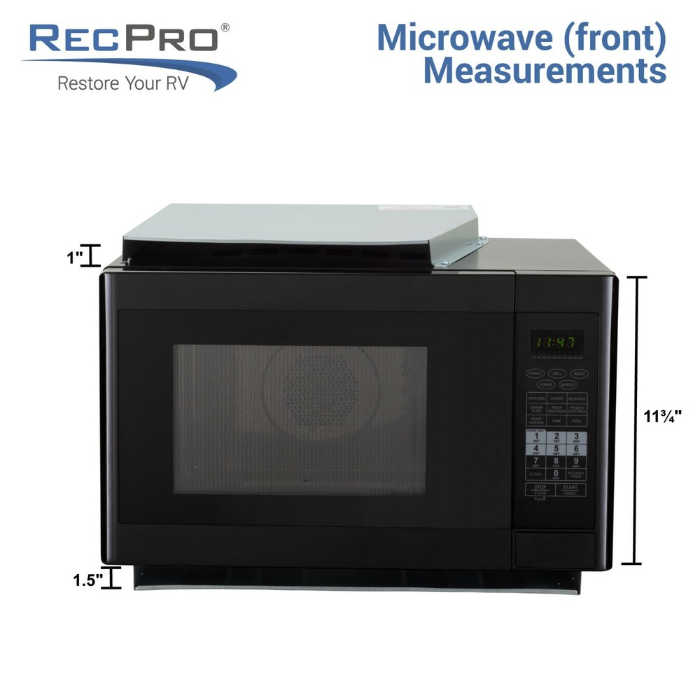 RecPro RV Convection Microwave Black 1.1 Cu. Ft 120V Microwave Appliances