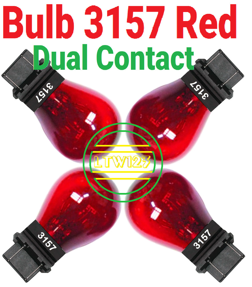 (4 Pieces) 3157 RED Repl. 3057, 3357, 3457, 4157