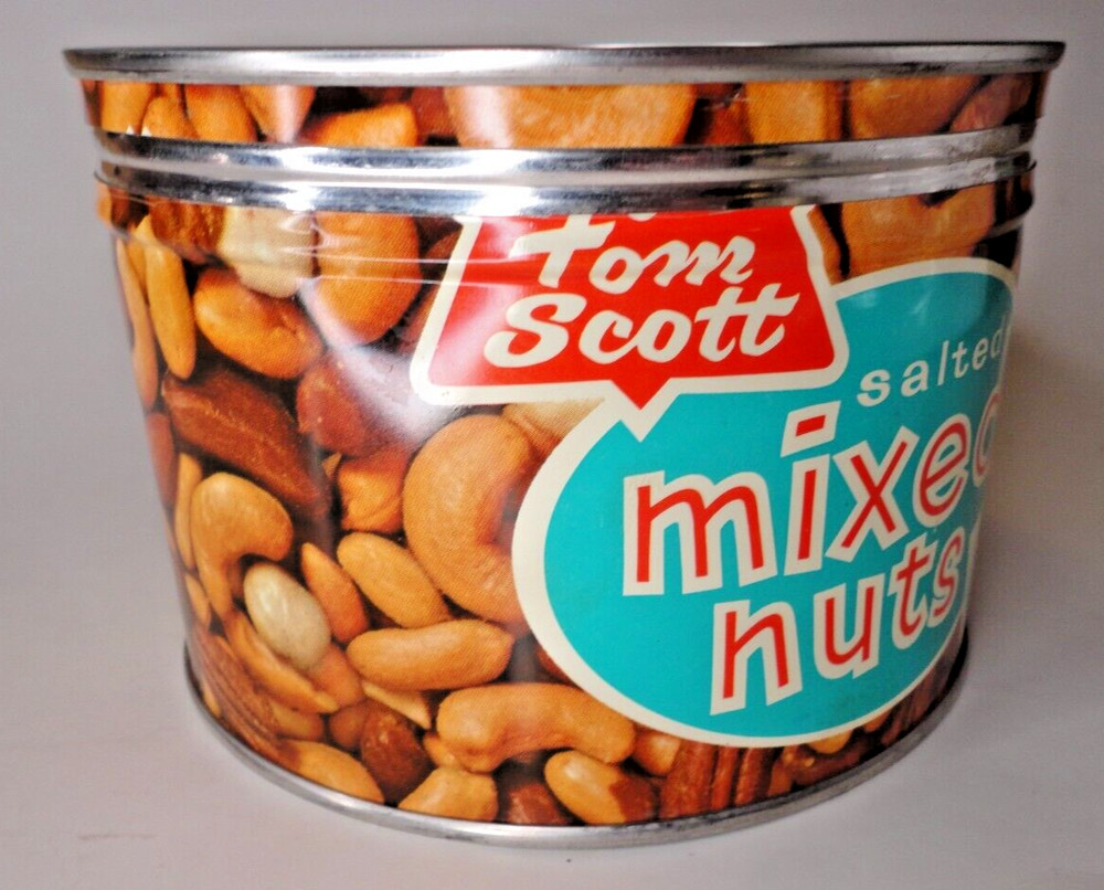 Tom Scott Salted Mixed Nut CANCO Tin with Lid E4