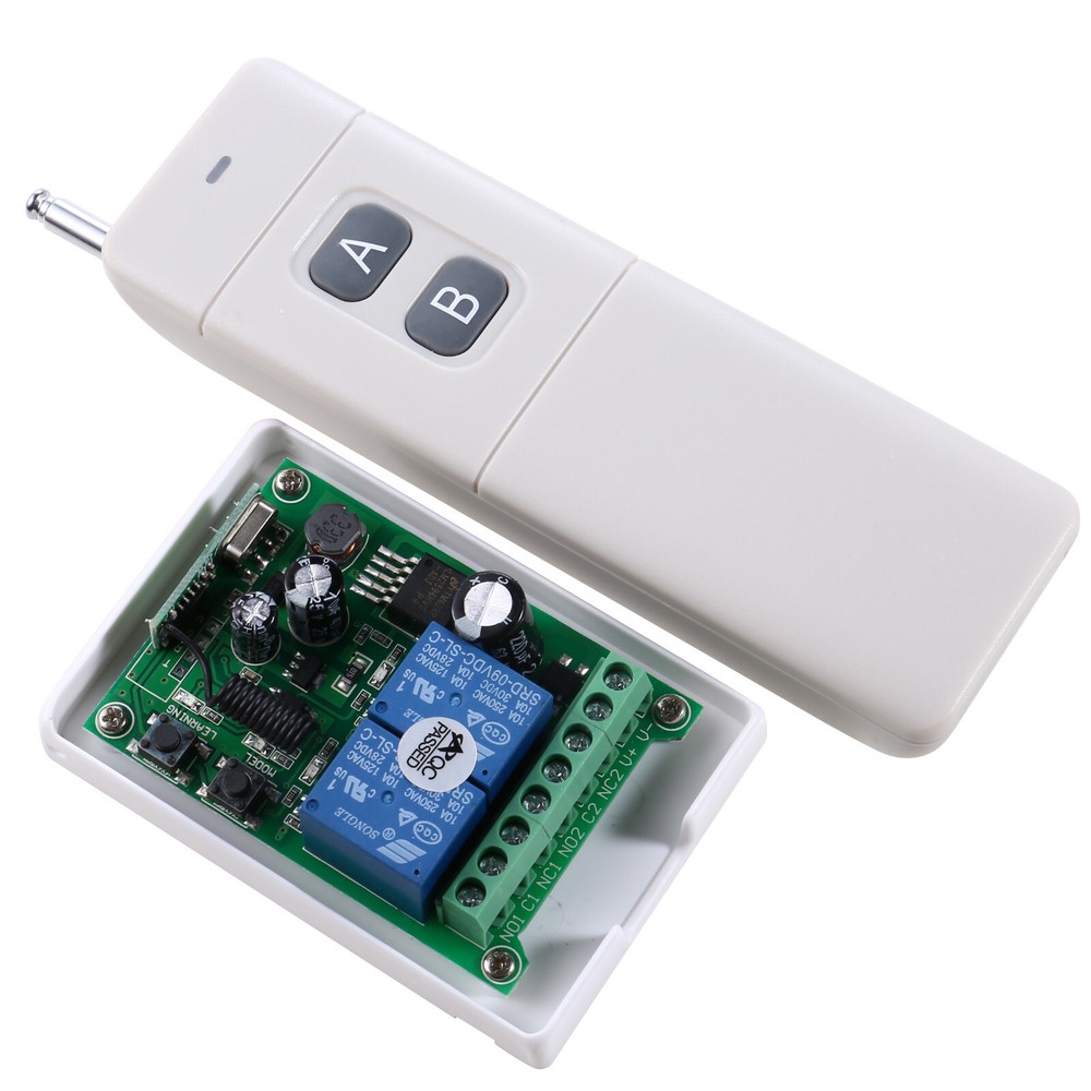 DC12-48V Universal 2 Channel RF Wireless Remote Control Relay Switch 433MHz