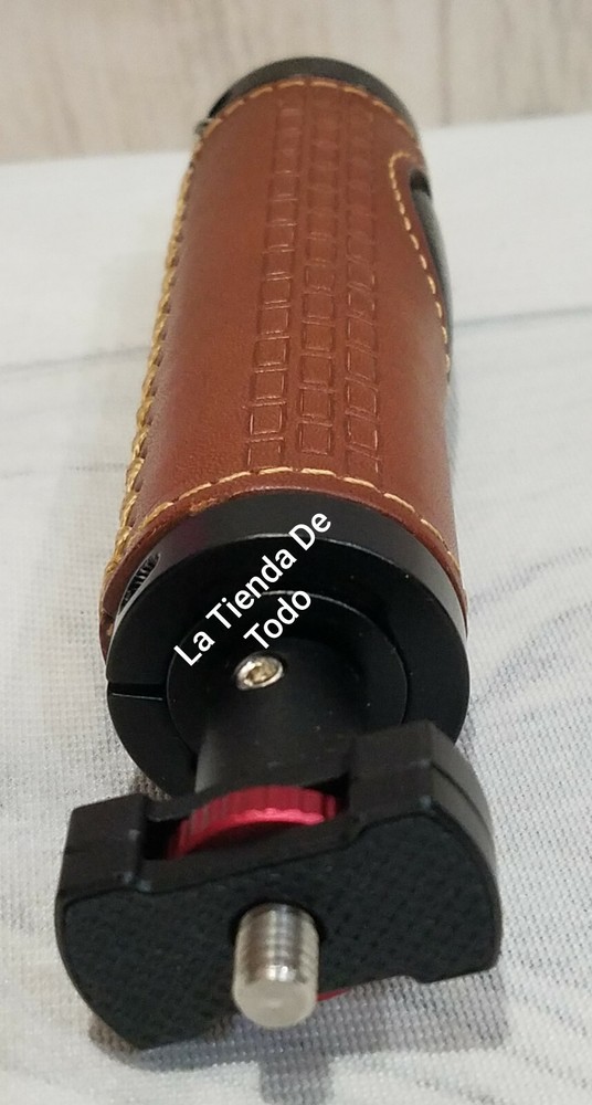 CAMERA LEATHER HANDLE WITH MINI ROD FOR VIDEO LIGHT READ