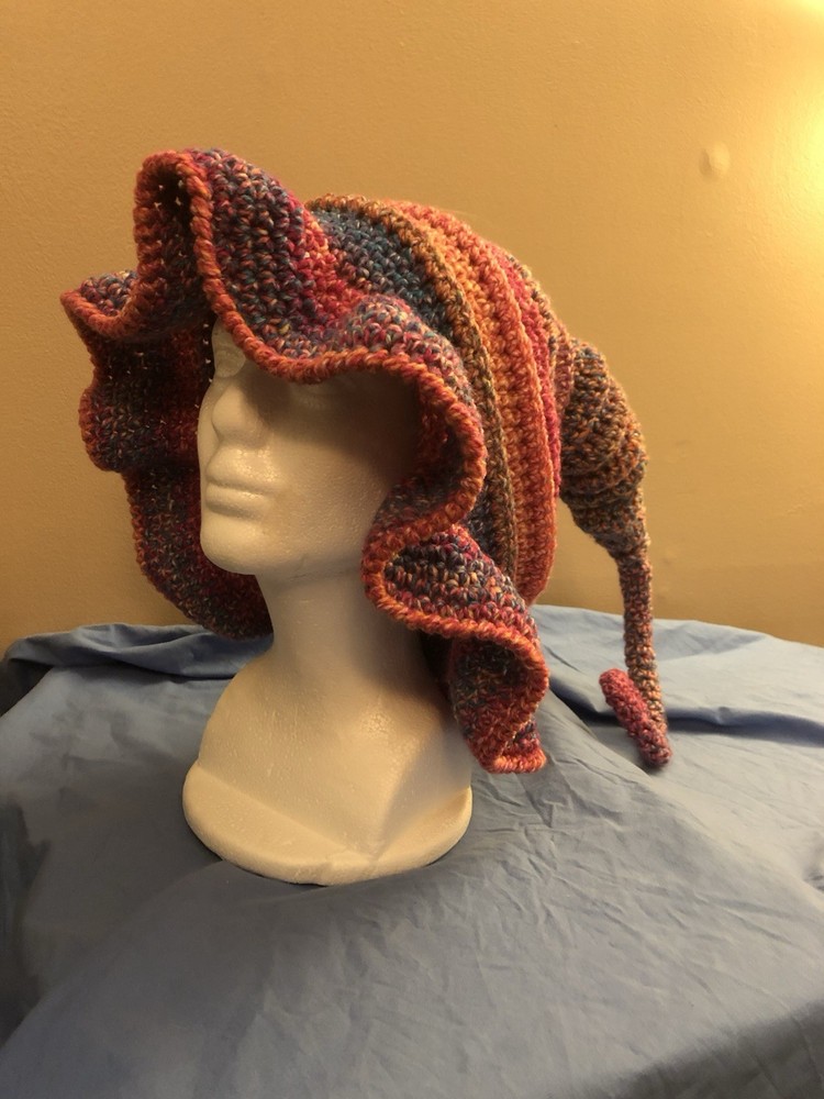 Twisted Witch Hat - Crocheted Handmade