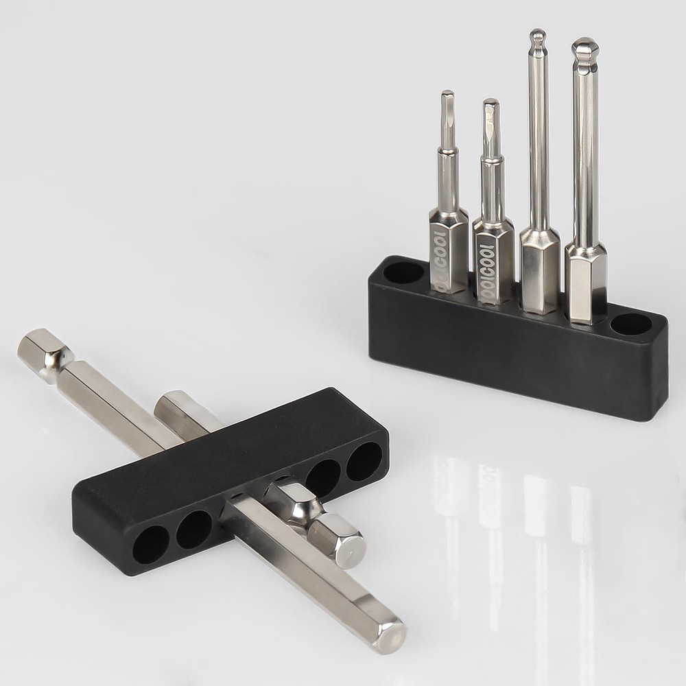 Toolcool 10 Pcs 6 Holes Hex Bit Holder Organizer Screwdriver 6