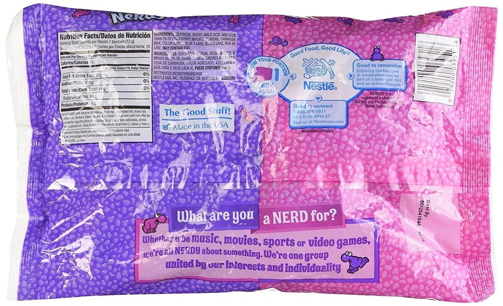 Wonka Grape & Strawberry Nerds - 12 oz