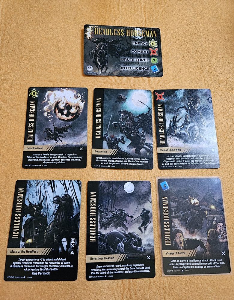 Overpower World Legends Kickstarter: Headless Horseman Character Stack w/Uncom
