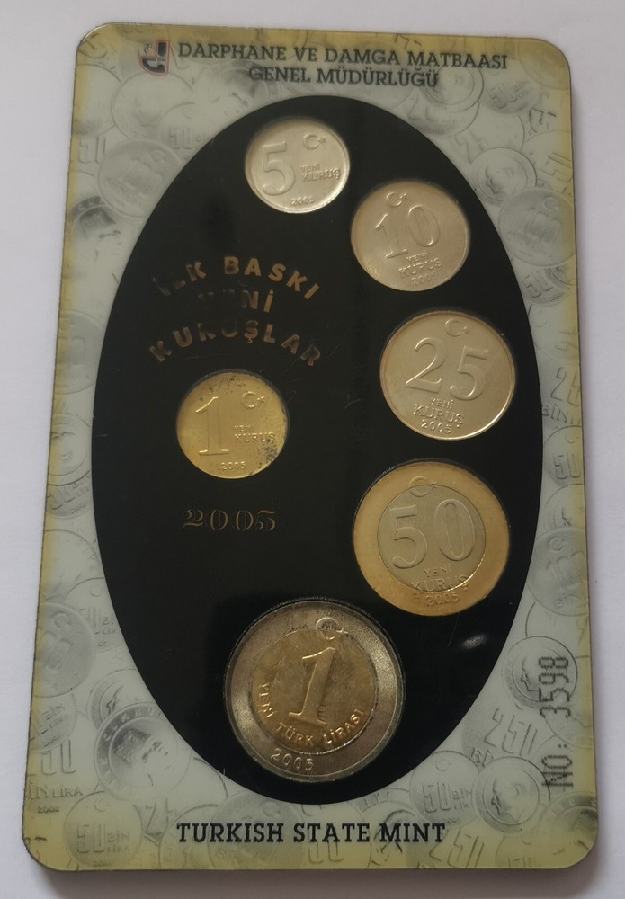 TURKEY 6 Coins 2005 Mint Set