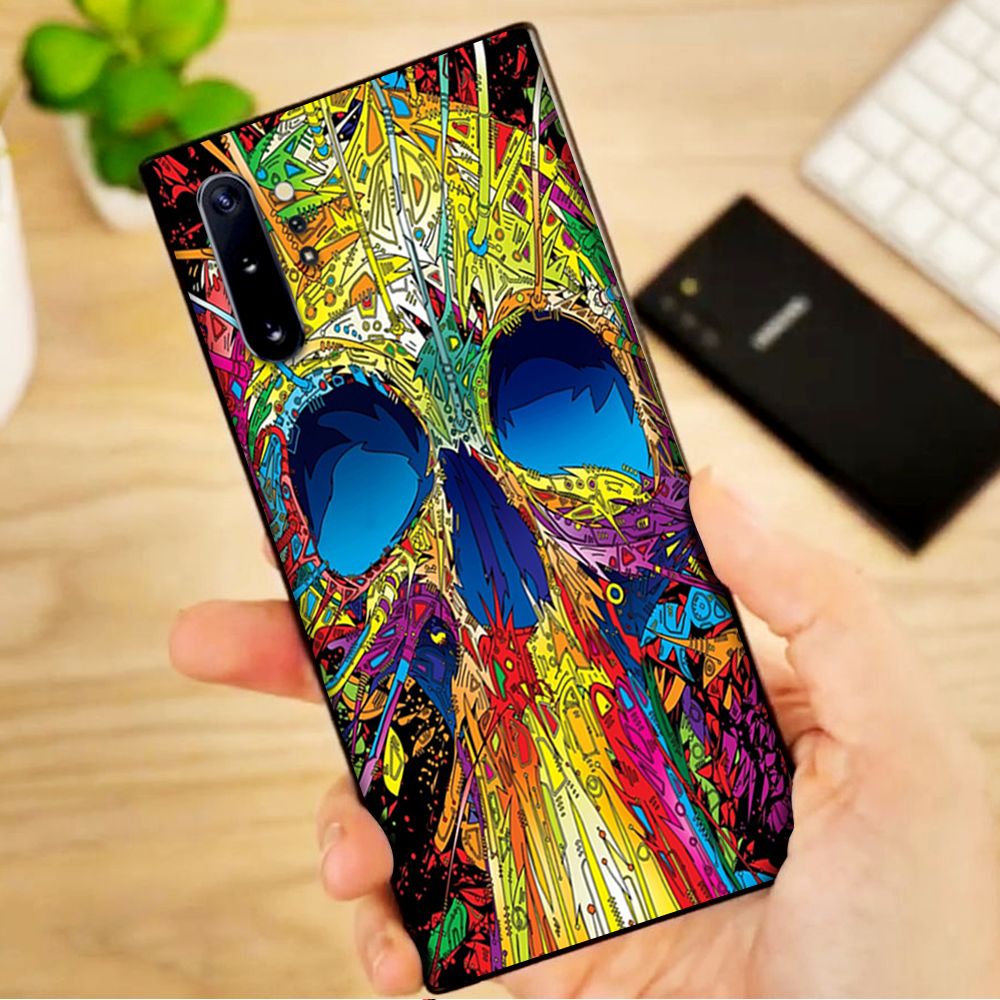 Skins Decal Wrap for Samsung Note 10 Plus colorful skull 1