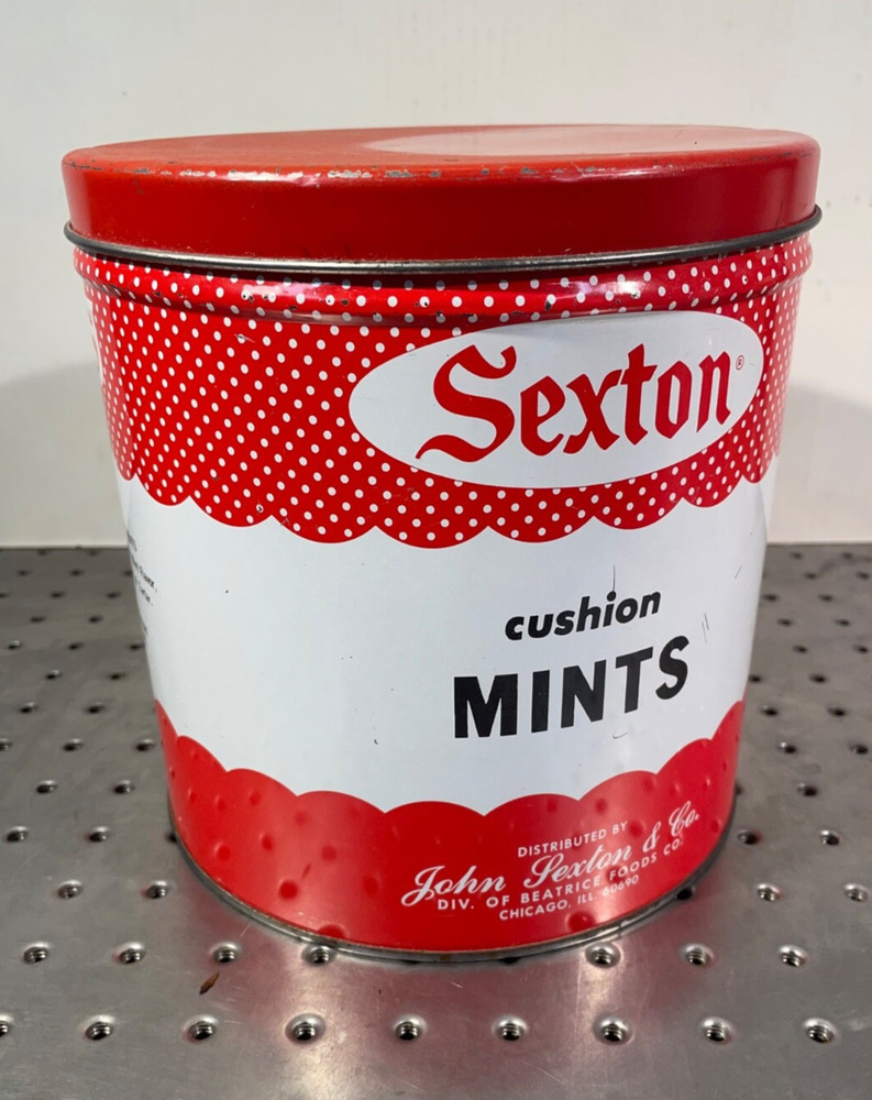 Vintage Sexton Cushion Mints Candy Tin Sexton Co