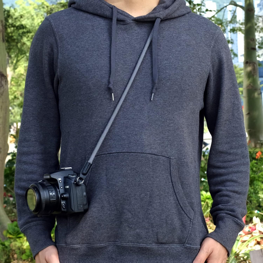 Camera Strap,Climbing Rope Camera Strap for Round Hole Interface DSLR SLR Gray