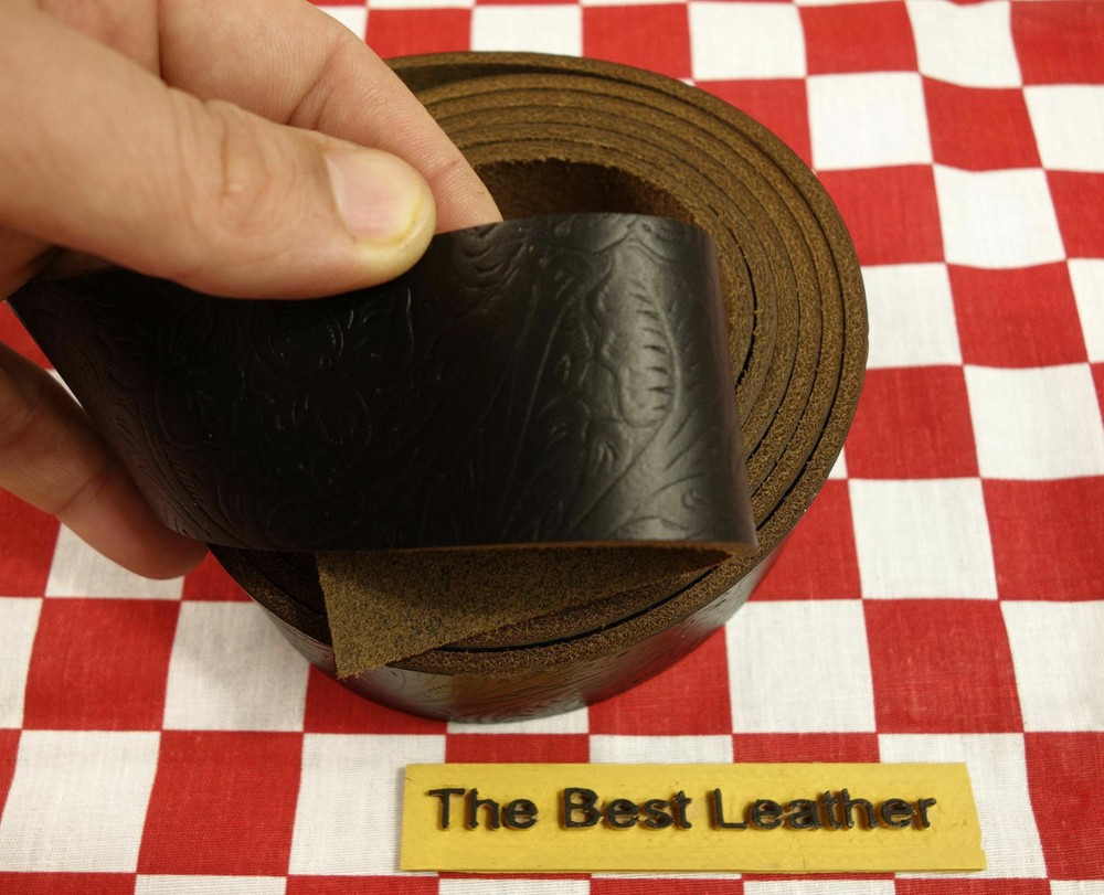 HORWEEN CHROMEXCEL 9 oz. FLORAL PRINT BLACK STRAPS, EMBOSSED , SELECT YOURS.