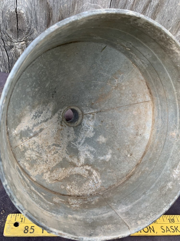 Vintage Galvanize Funnel - Farm Primitive, Good Solid Usable. Fuel, Agriculture