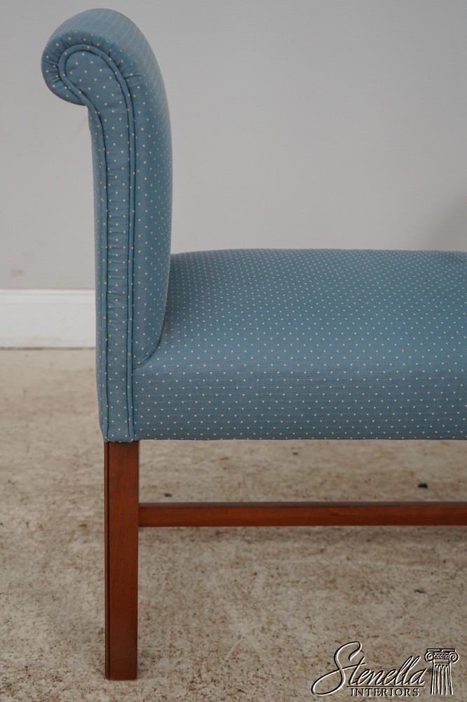 60736: Chippendale Style Solid Cherry Window Bench