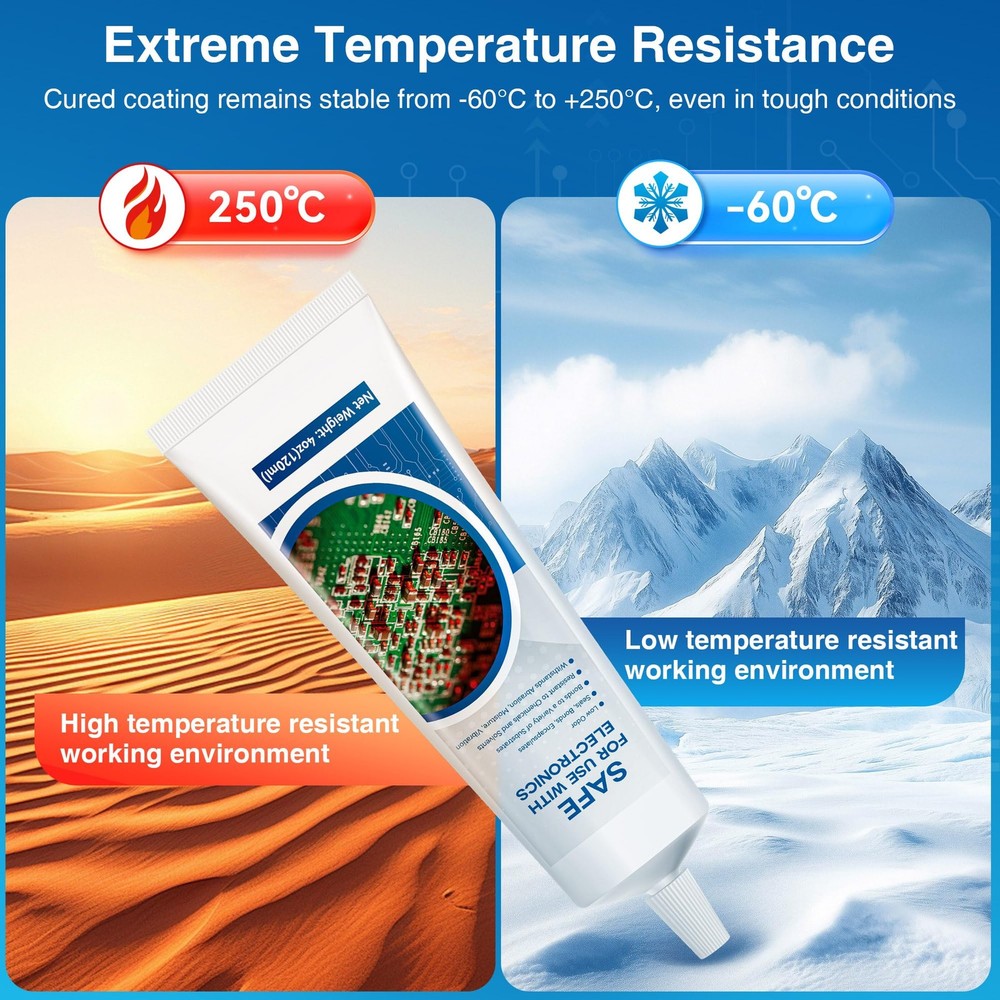 4 oz/120 ml Conformal Coating for Electronics, Waterproof Silicone Clear