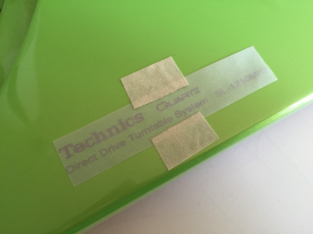 RESTORATION TRANSFER KIT for TECHNICS 1200 1210 MK2 (PRE LACQUER APPLICATION)