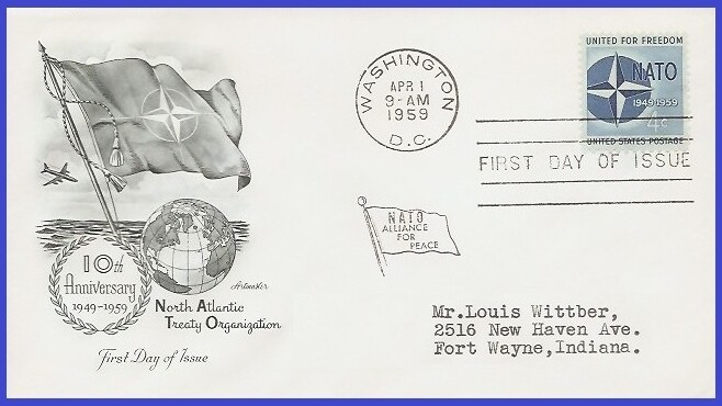 USA3 #1127 ADDR ARTMASTER FDC   NATO